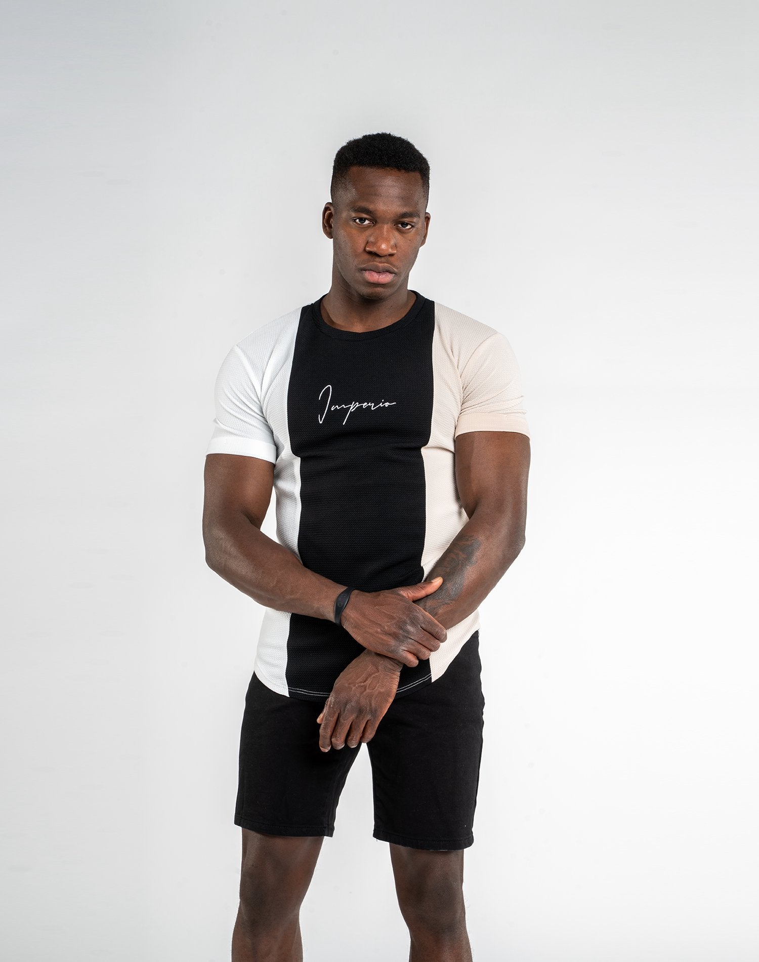 Camiseta imperio bicolor