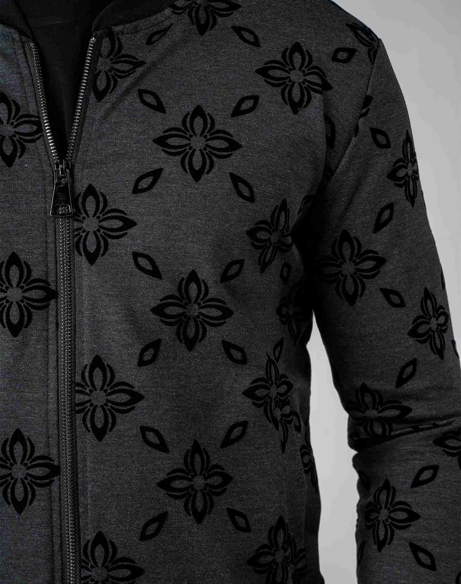 Chaqueta bomber de hombre jacquard flocado de estrellasAbrigos / ChaquetasGrisS