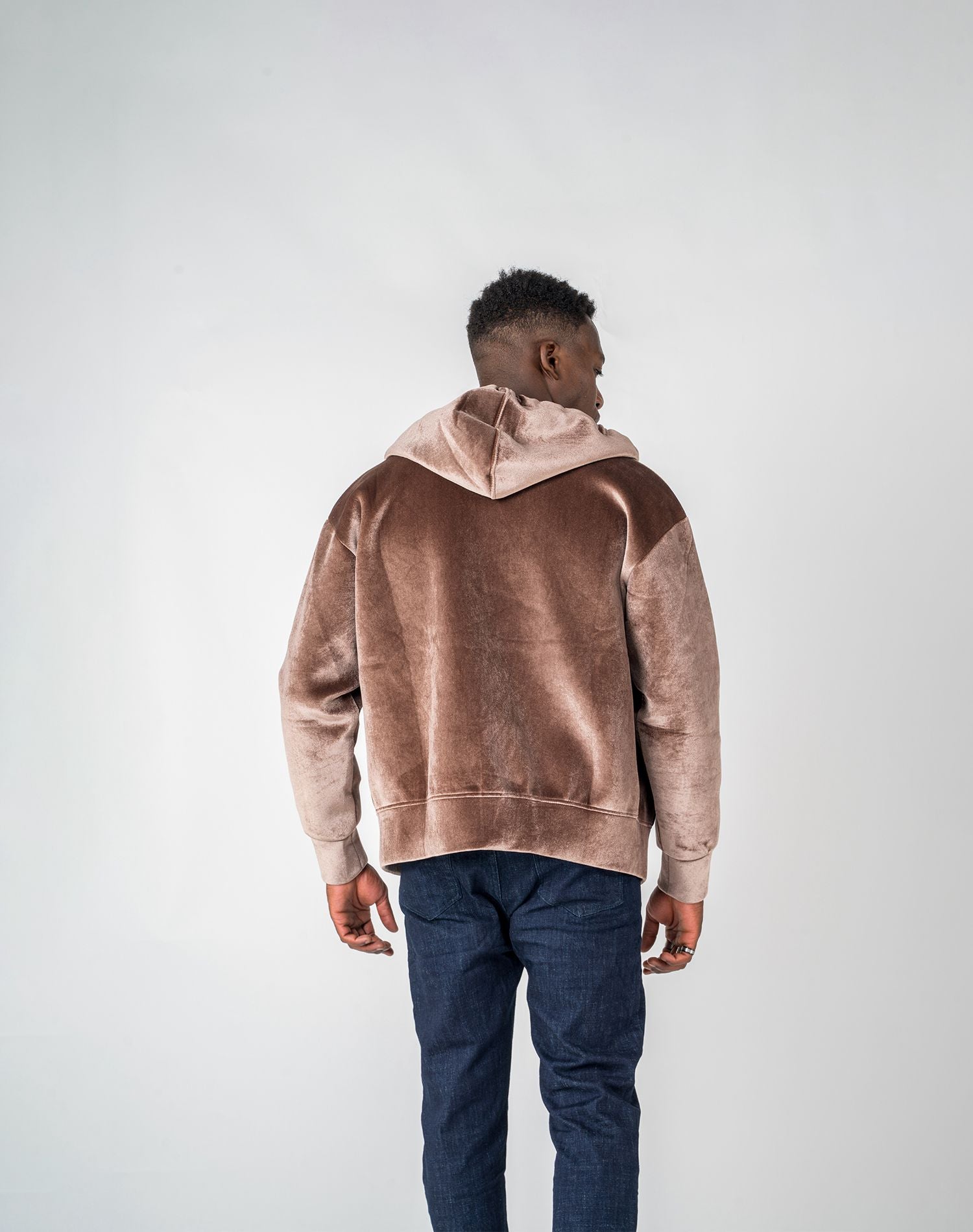 Chaqueta de chenilla con capucha oversize para hombreAbrigos / ChaquetasCamelS