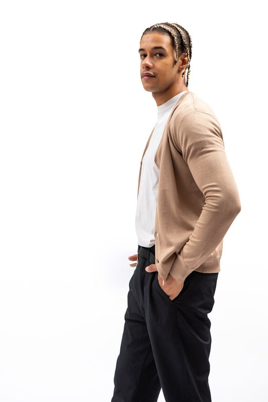 Jersey camel con botón abiertoJerseisCamelM