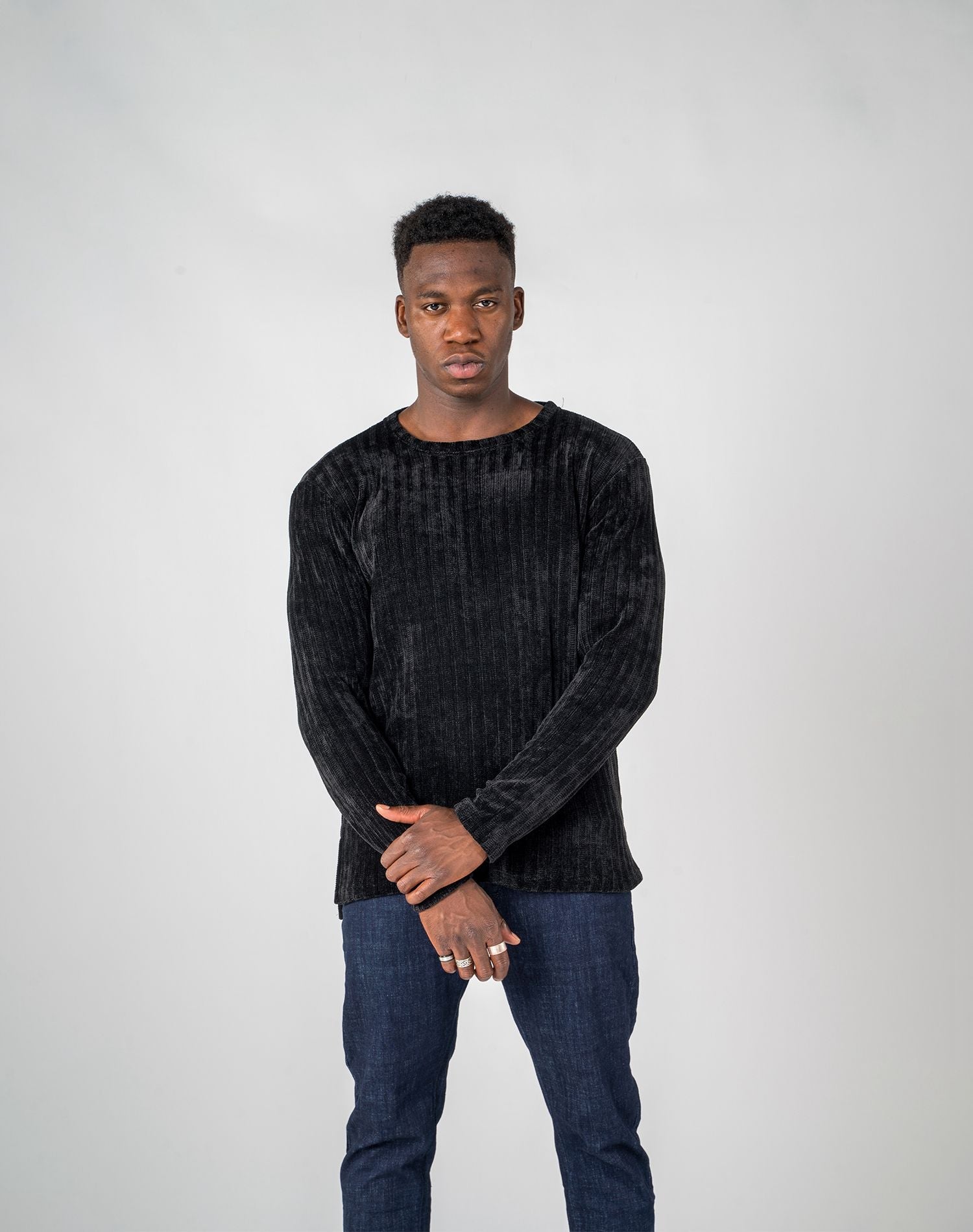 Jersey de rayas con caídaJerseisNegroS