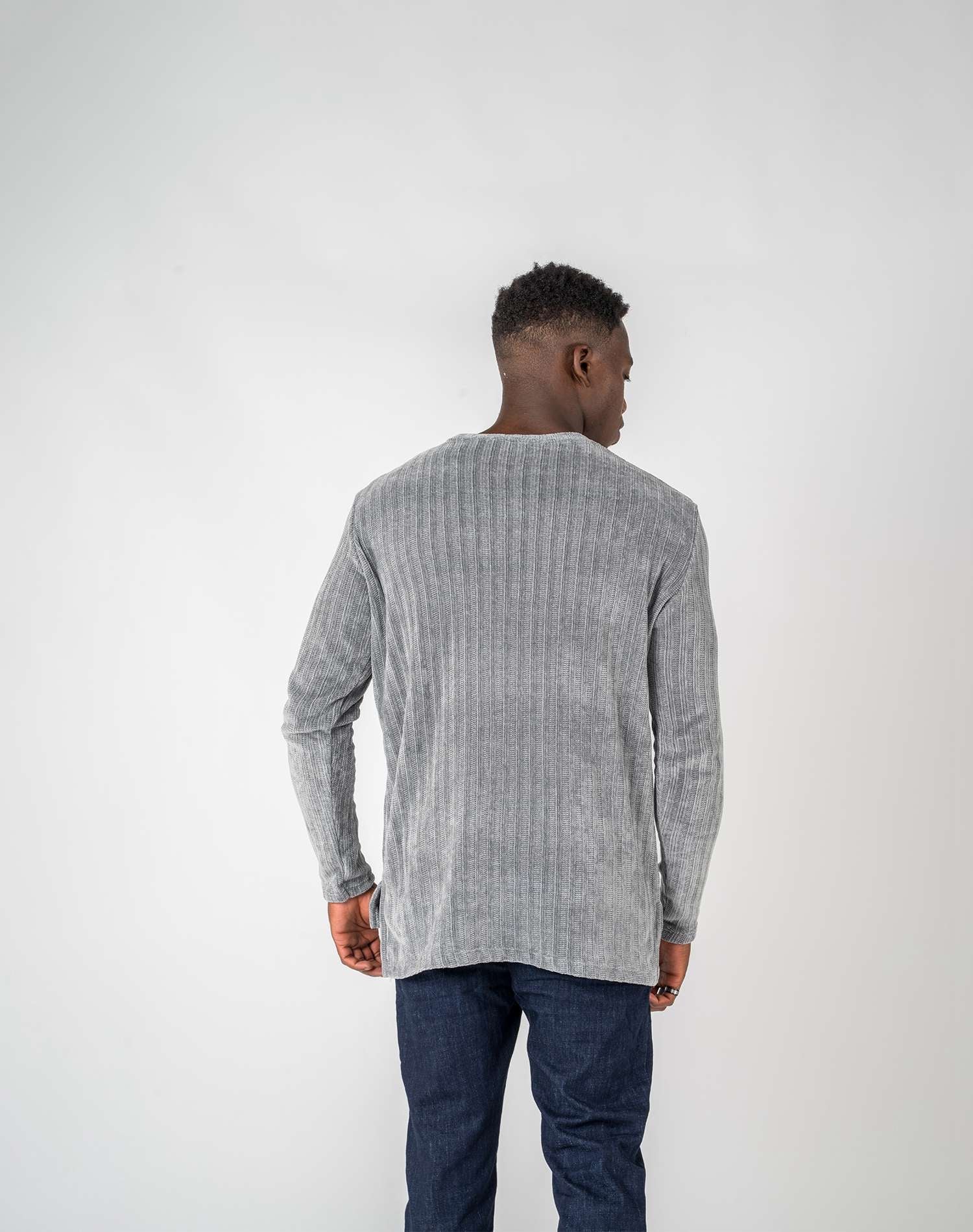 Jersey de rayas con caídaJerseisGrisS