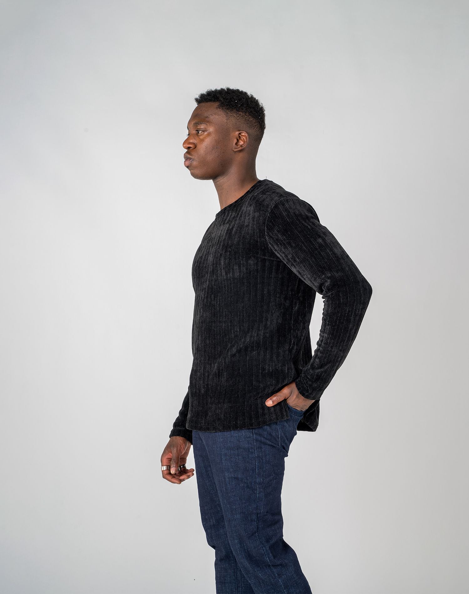 Jersey de rayas con caídaJerseisNegroS