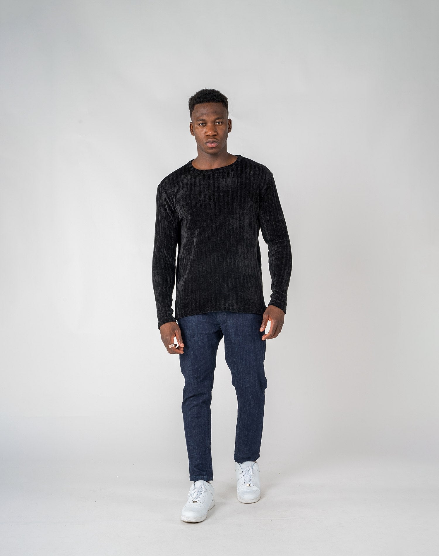 Jersey de rayas con caídaJerseisNegroS