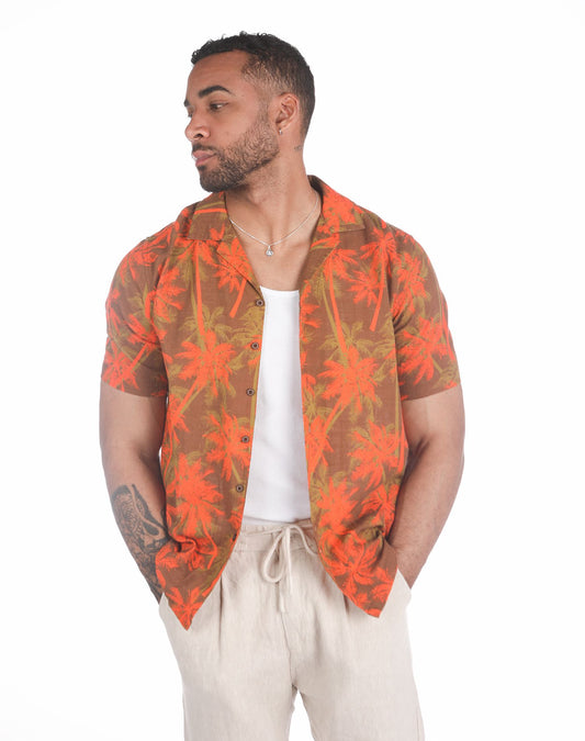 Camisa hawaiana palm beach