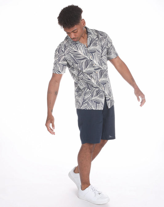 Camisa hawaiana de hoja cebra