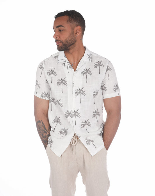 Camisa hawaiana de palmeritas