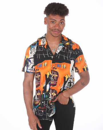 Camisa hawaiana máscara