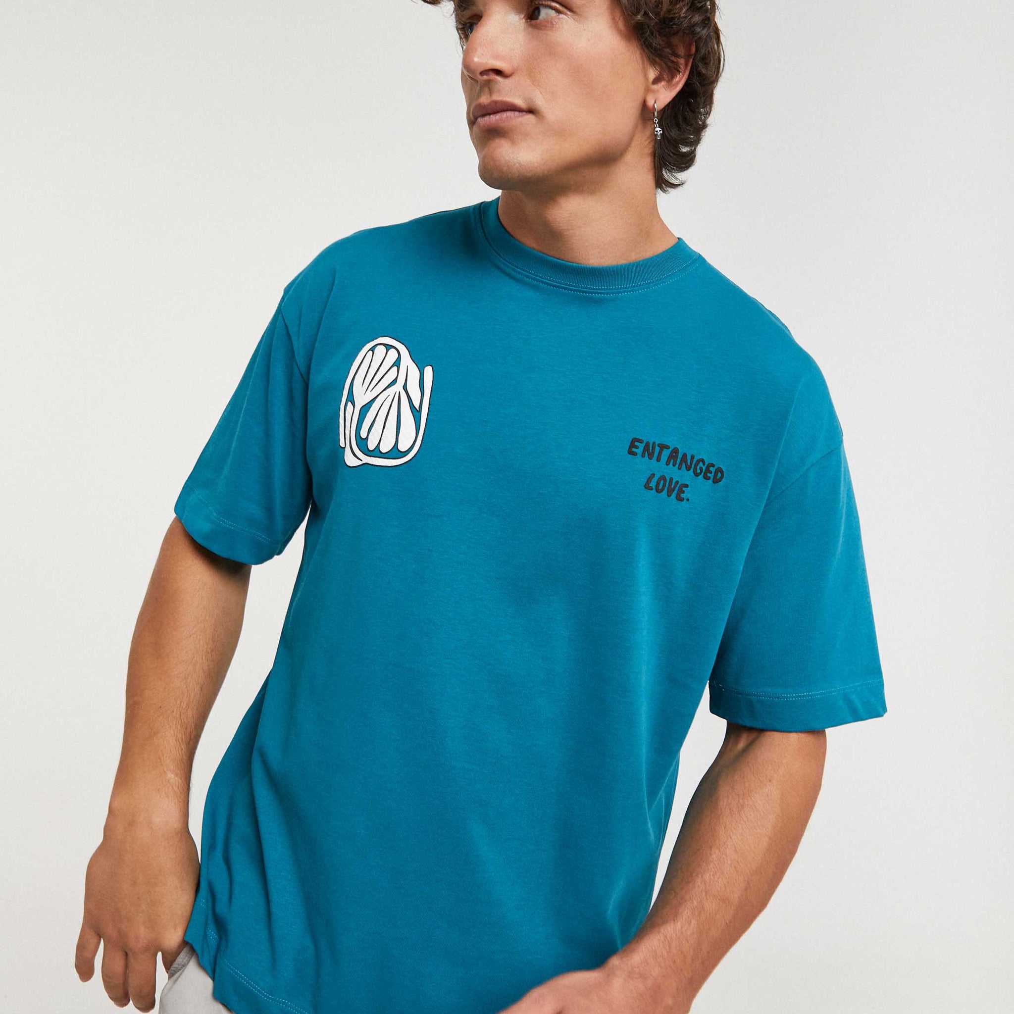 Camiseta Oversize de Algodón Unisex de entanged love
