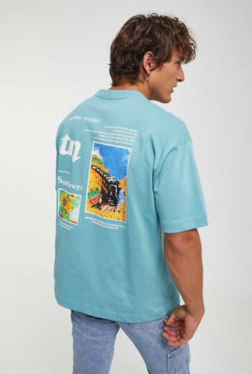 Camiseta Oversize de Algodón Unisex de girasol