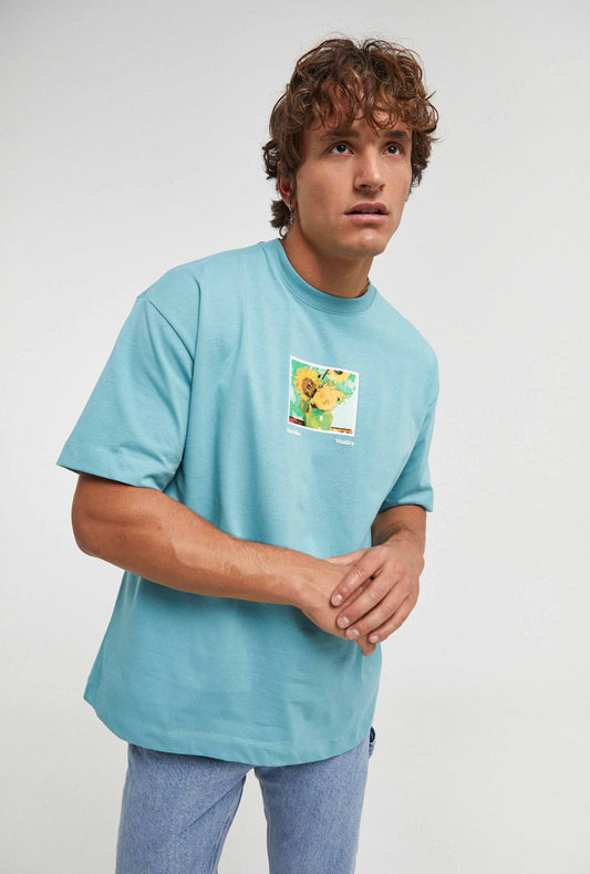 Camiseta Oversize de Algodón Unisex de girasol