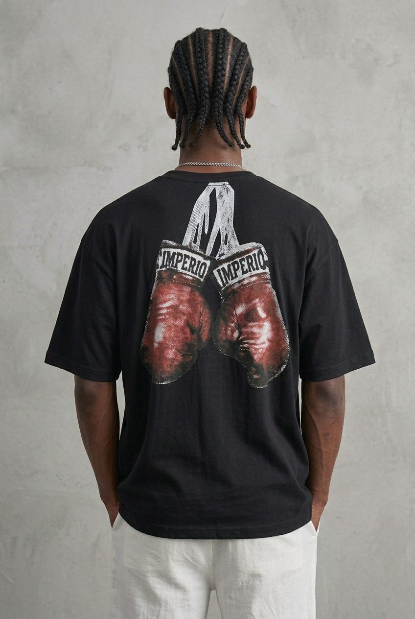 Estampado trasero de guantes de boxeo IMPERIO