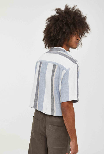 Camisa de rayas con estructura en algodón regular fit | Imperio