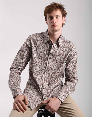 Camisa manga larga de fantasía slim fit