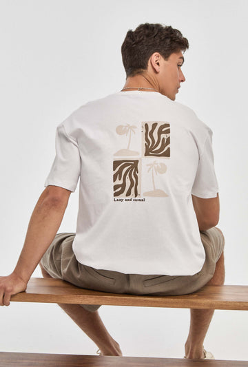 Camiseta Oversize de Algodón Unisex de lazy