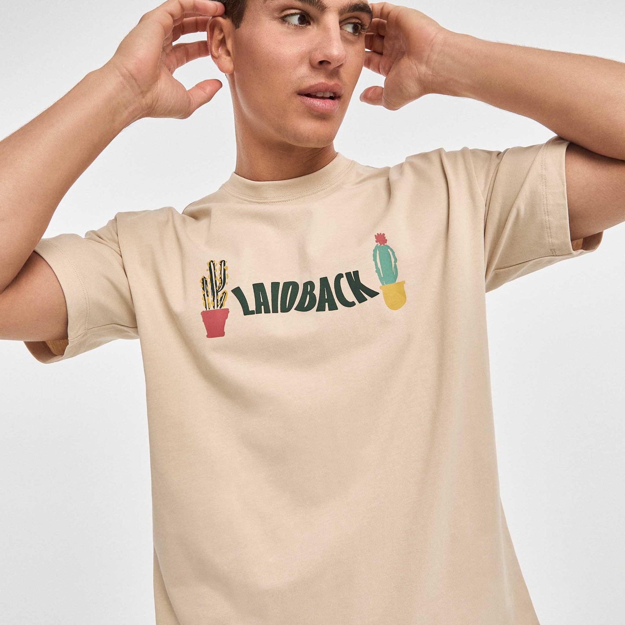 Camiseta Oversize de Algodón Unisex de cactus