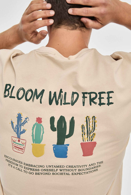 Camiseta Oversize de Algodón Unisex de cactus