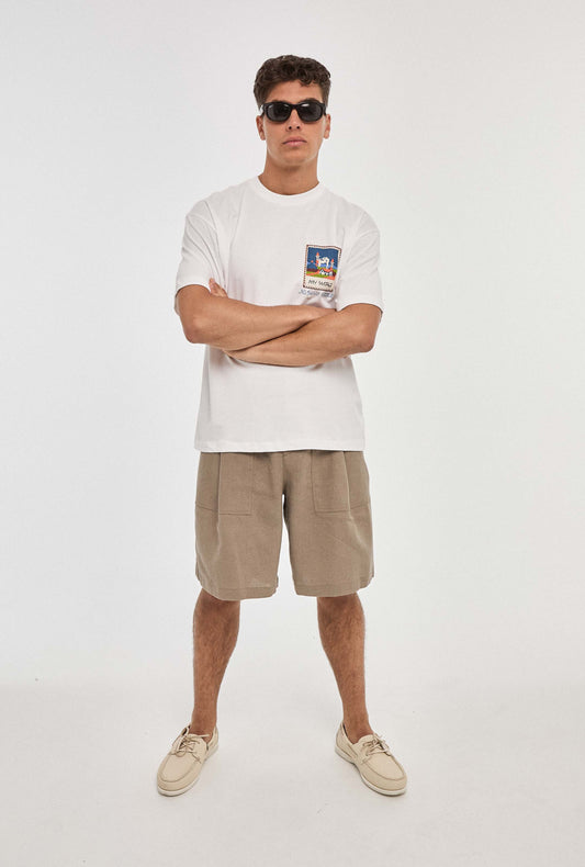Camiseta Oversize de Algodón Unisex de puzzle