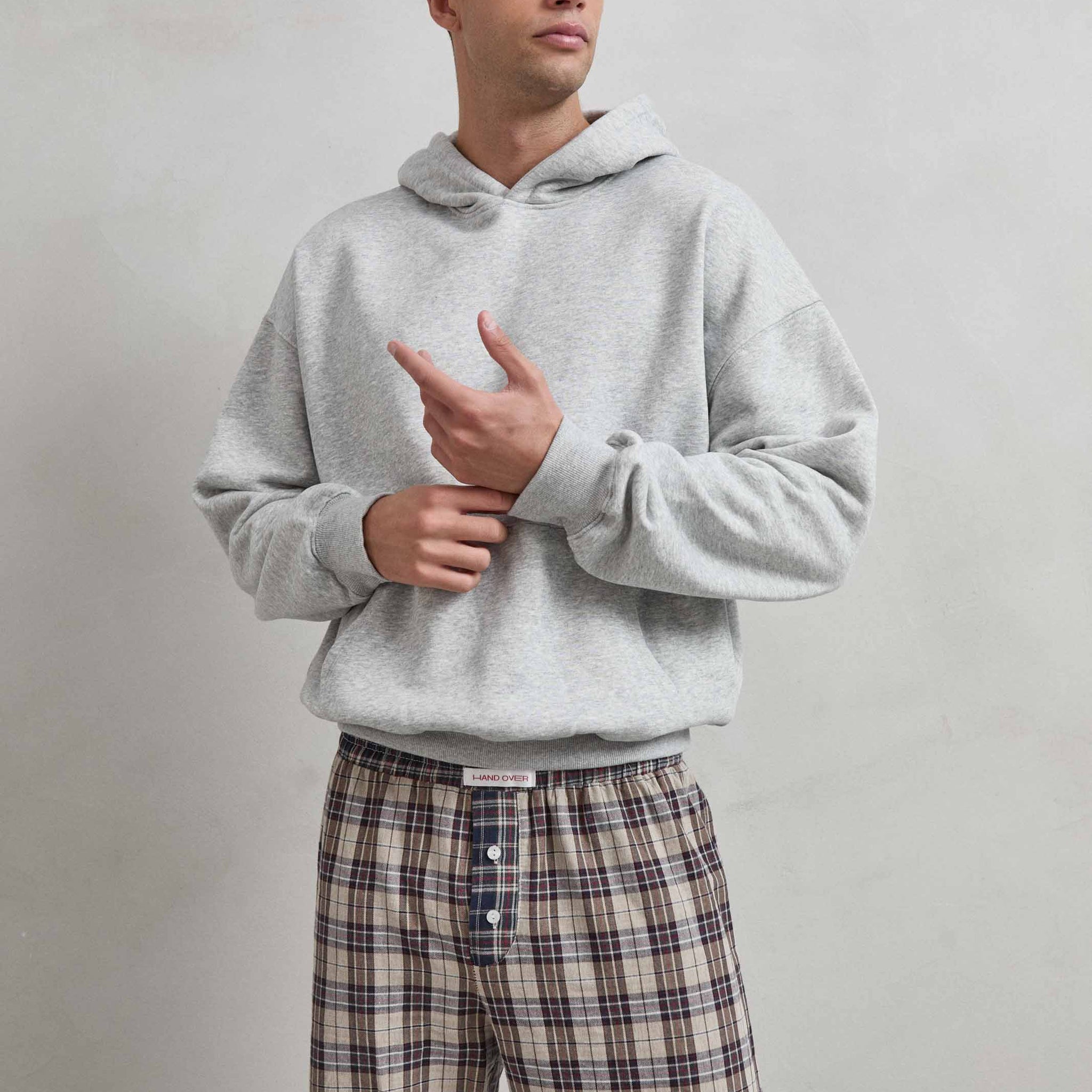 Sudadera OVERSIZE gris para hombre, estilo casual y cómodo