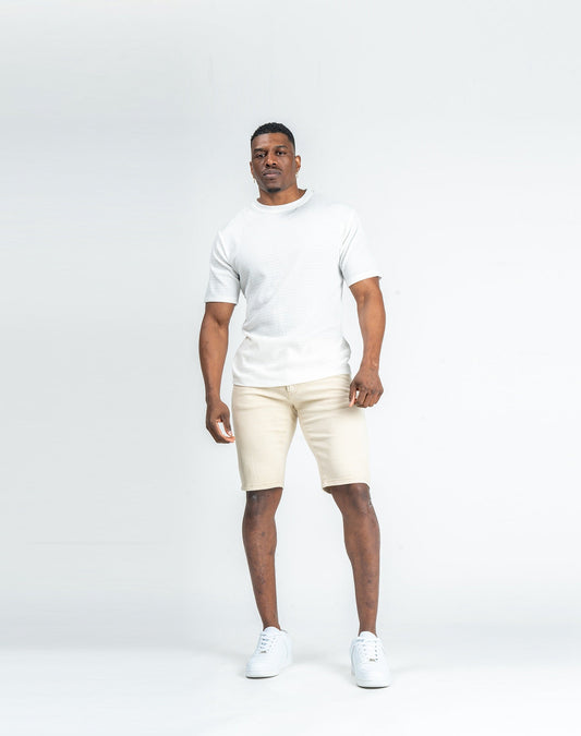 Bermuda vaquera slim fit champanPantalones cortosChampan38
