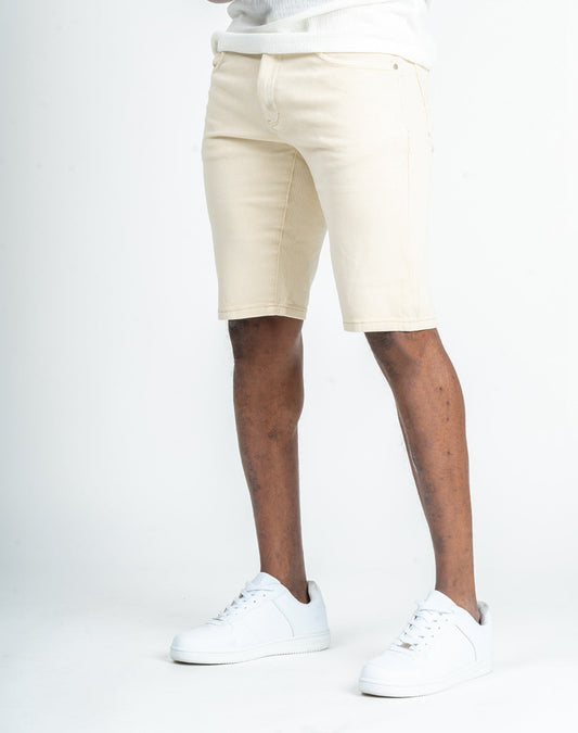Bermuda vaquera slim fit champanPantalones cortosChampan38