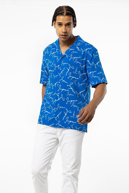 Camisa hawaiana print ImperioHawaianaAzul oscuroS