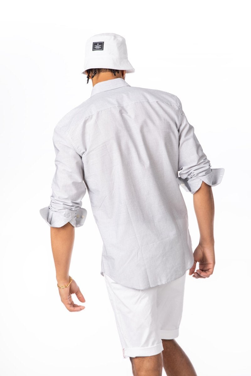 Camisa manga larga mil-rayas finasCamisas manga largaGrisS