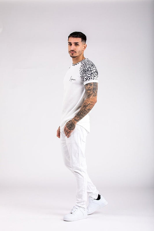 Camiseta imperio de leopardo blancoCamisetas manga cortaBlancoS