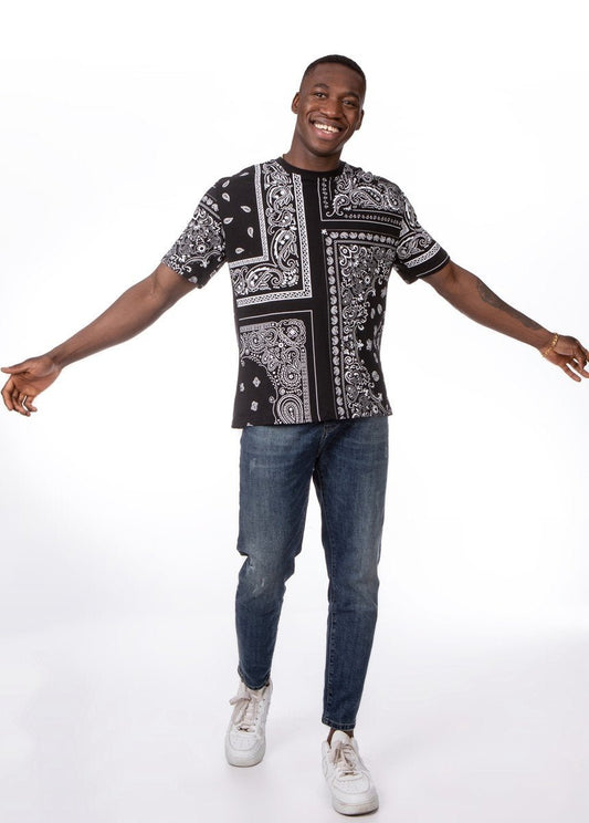 Camiseta oversize cachemirCamisetas manga cortaNegroS