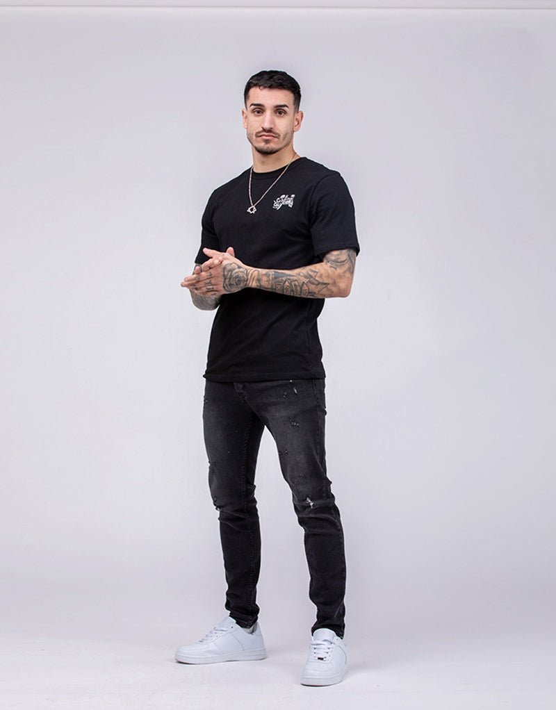 Camiseta vintage de surf con calavera CaliforniaCamisetas manga cortaNegroS
