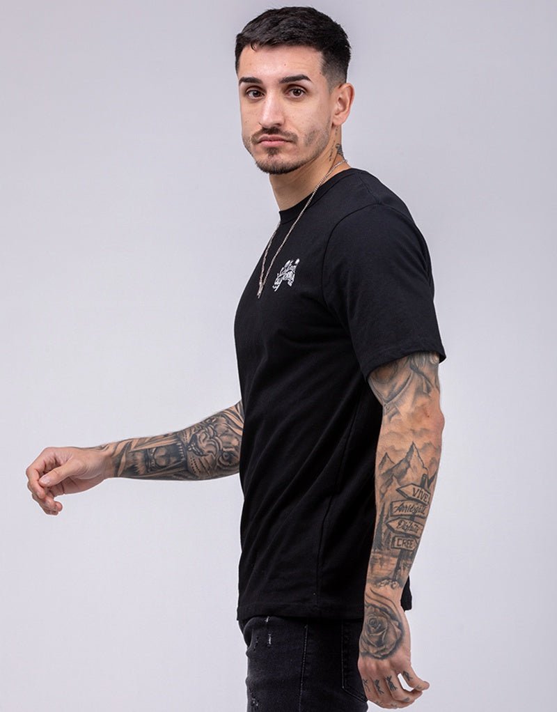 Camiseta vintage de surf con calavera CaliforniaCamisetas manga cortaNegroS