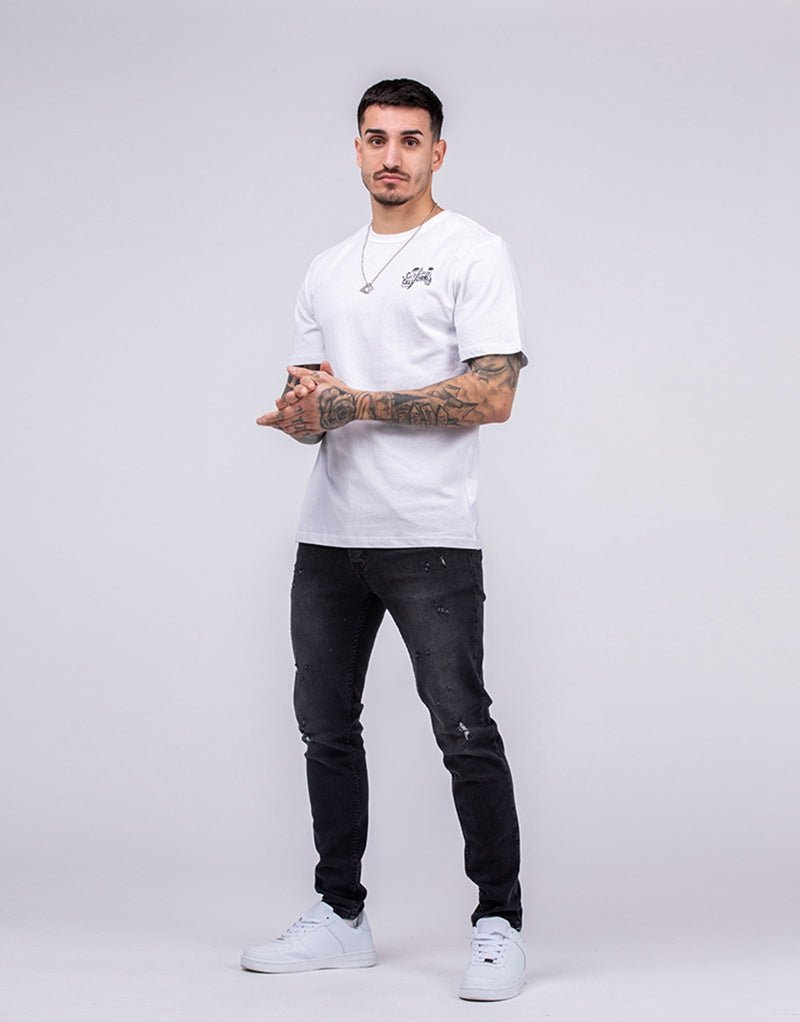 Camiseta vintage de surf con calavera CaliforniaCamisetas manga cortaNegroS