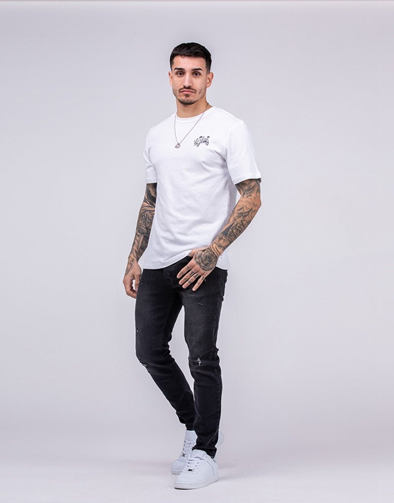 Camiseta vintage de surf con calavera CaliforniaCamisetas manga cortaNegroS