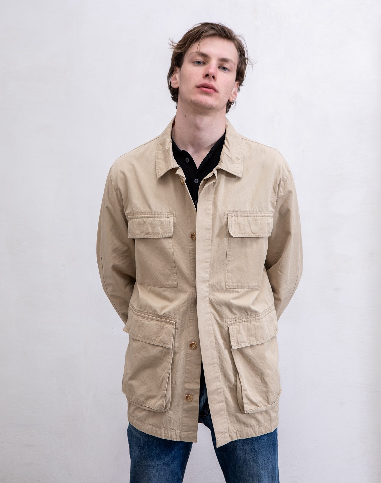 Chaqueta sahariana para hombres beisAbrigos / ChaquetasBeisM