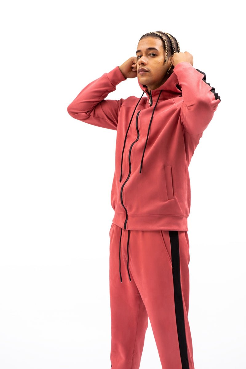 Chaqueta sudadera de ante con capucha coralSudaderasCoralS