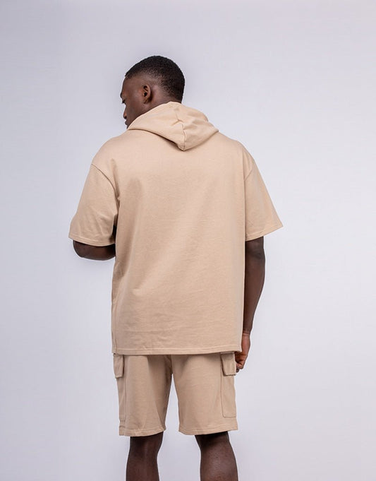 Conjunto de sudadera manga corta con bermuda cargoConjuntosCamelS