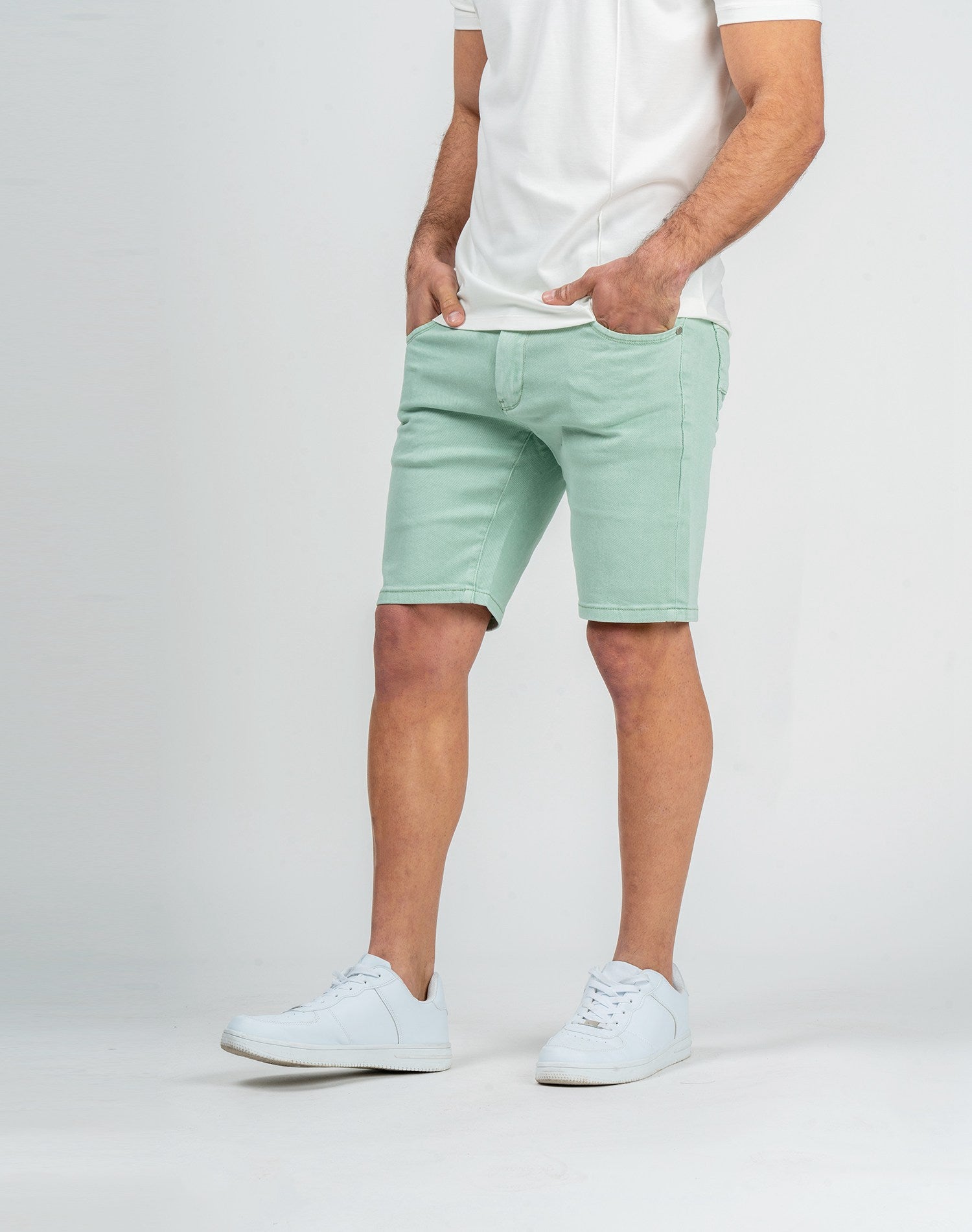 Bermuda vaquera verde agua skinny fit básicaPantalones cortosVerde agua39