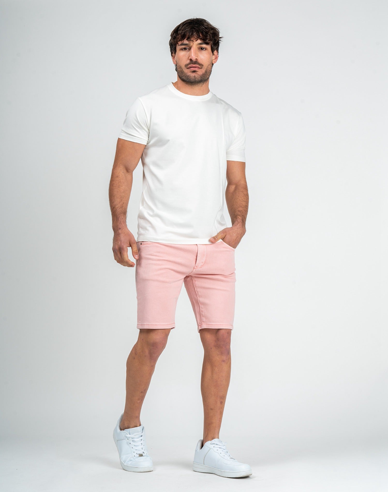 Bermuda vaquera rosa skinny fit básicaPantalones cortosRosa39