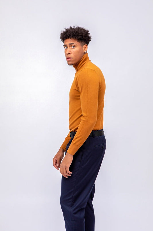 Jersey cuello alto para hombre mostazaJerseisMostazaM