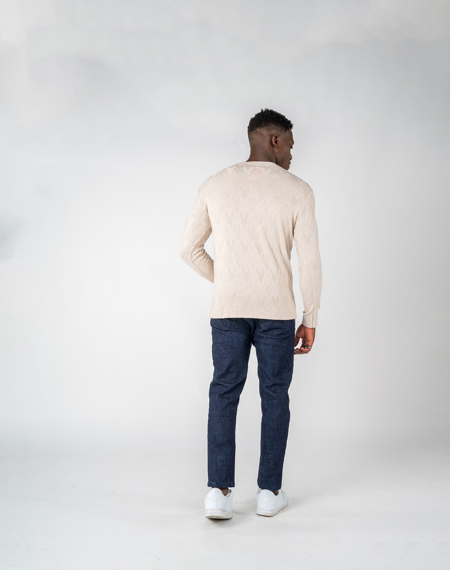 Jersey de viscosa con forma de VJerseisBeisS