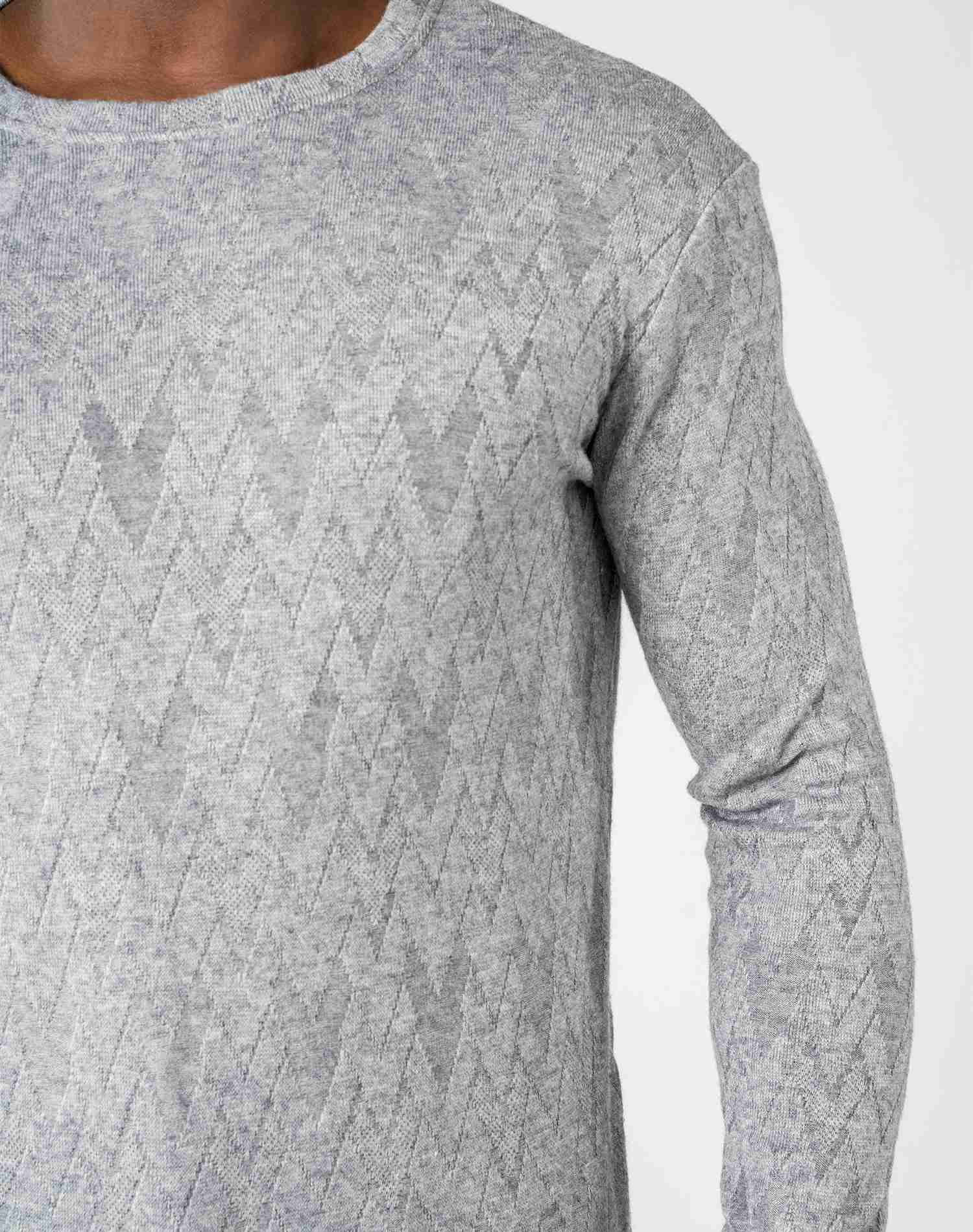 Jersey de viscosa con forma de VJerseisGrisS
