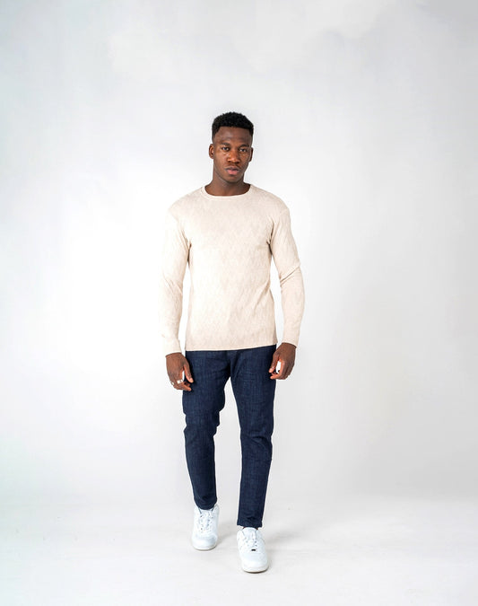 Jersey de viscosa con forma de VJerseisBeisS