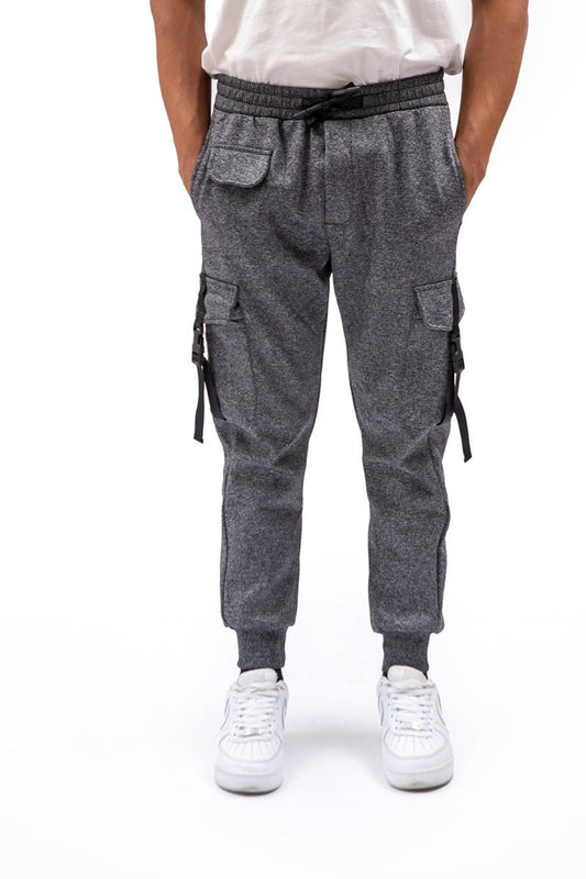 Jogger gris con tiras en bolsilloPants-largo-joggerGris oscuroM