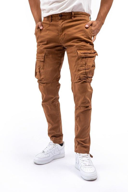 Pantalón cargo camel con ajuste en tobilloPantalones largosCamel40