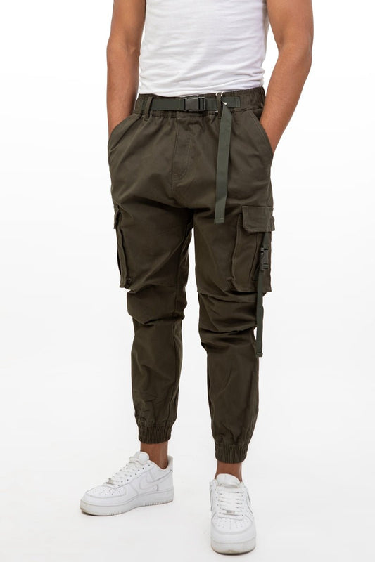 Pantalón cargo con bolsillos verdePantalones largosverde militar38