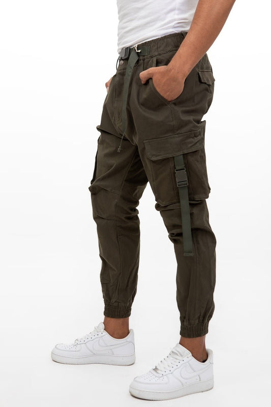 Pantalón cargo con bolsillos verdePantalones largosverde militar38