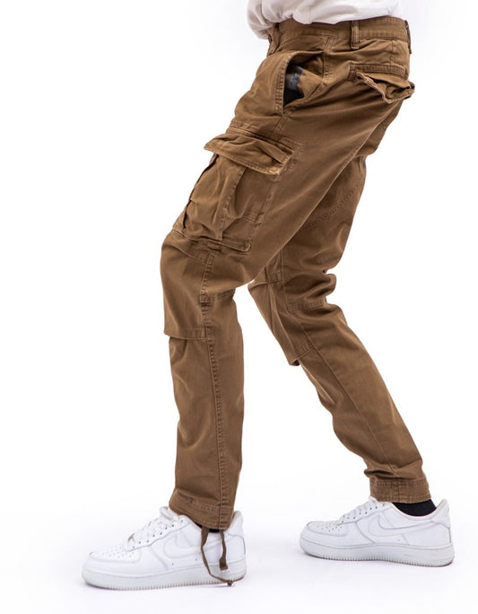 Pantalón cargo marrón con ajuste en tobilloPantalones largosMarrón40