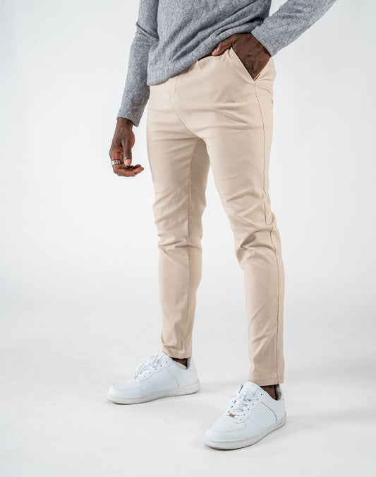 Pantalón chino skinny fit elastizadaPantalones largosBeisS