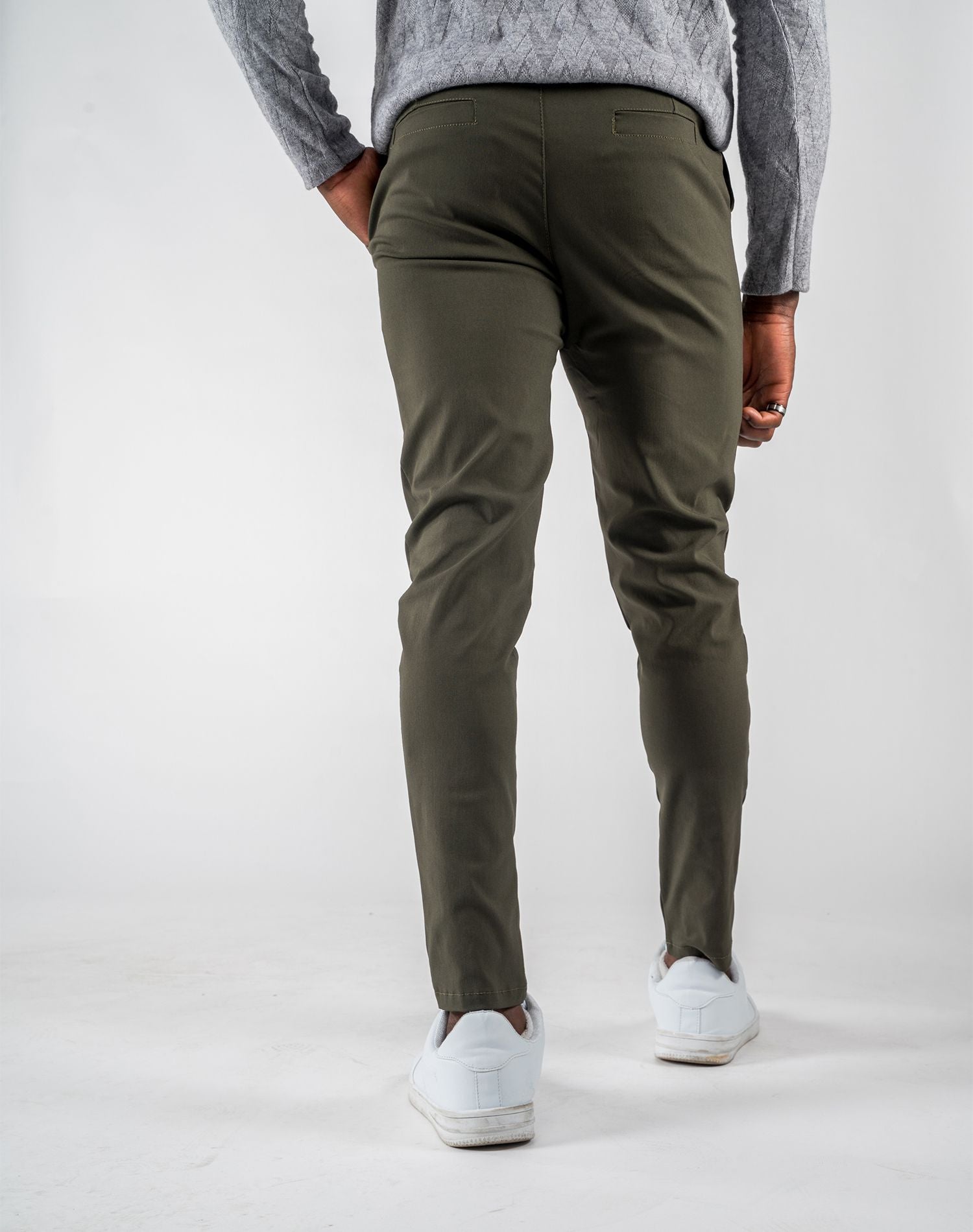 Pantalón chino skinny fit elastizadaPantalones largosVerde militarS