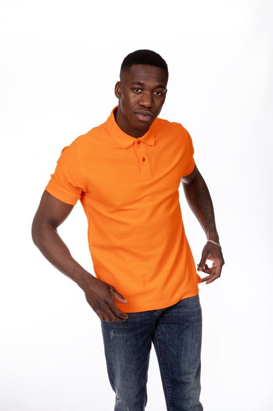 Polo liso de piqué color naranjaPolosNaranjaXS